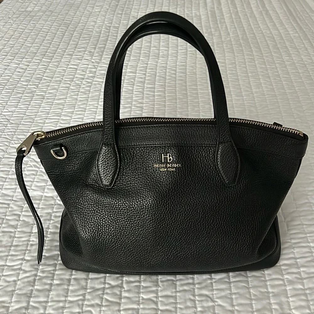 Henri Bendel Black Satchel Handbag - Picture 2 of 16
